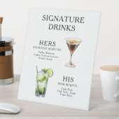 Signe De Table Signature Boissons Mariage Cocktail Menu Poster (In SItu)