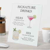 Signe De Table Signature Boissons Mariage Cocktail Menu Poster (In SItu)