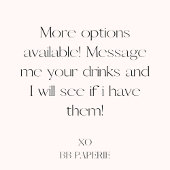 Signe De Table Signature Boissons Mariage Cocktail Menu Poster