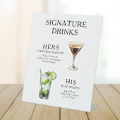 Signe De Table Signature Boissons Mariage Cocktail Menu Poster