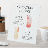 Signe De Table Signature Boissons Mariage Cocktail Menu Poster (In SItu)