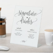 Signe De Table Signature Boissons Mariage Signet Calligraphie rus (In SItu)