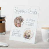 Signe De Table Signature Boissons Moderne Dusty Blue Animaux Mari (In SItu)