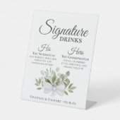 Signe De Table Signature Boissons Rustique Eucalyptus Bouquet Mar (Recto)