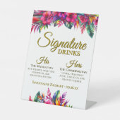 Signe De Table Signature Boissons Tropical Garden Wedding (Recto)