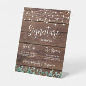 Signe De Table Signature Boissons Verdure String Mariage (Recto)