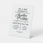 Signe De Table Signature Cocktails Mariage Boissons Piéton Signal (Recto)