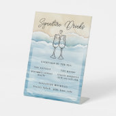 Signe De Table Signature de mariage de plage Boisson Signal avec (Recto)