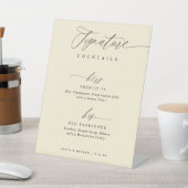 Signe De Table Signature Drinks Elegant Modern Cream Wedding (In SItu)