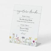 Signe De Table Signature fleur sauvage Boissons Signal Pedestal (Recto)