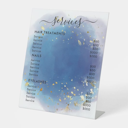 Signe De Table Signature holographique Script moderne Parties sci (Recto)