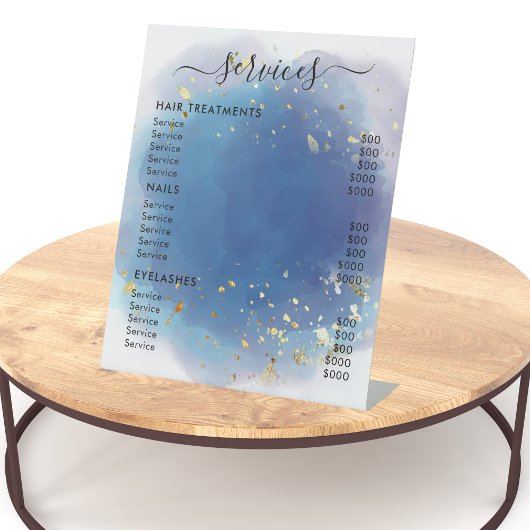 Signe De Table Signature holographique Script moderne Parties sci