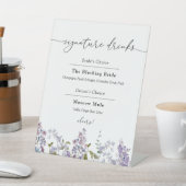 Signe De Table Signature Lavande et Lilacs Boissons Signal Piéton (In SItu)