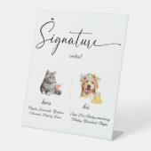 Signe De Table Signature Mariage Animaux de compagnie Boissons Ba (Recto)