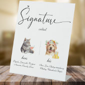 Signe De Table Signature Mariage Animaux de compagnie Boissons Ba