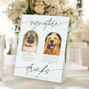 Signe De Table Signature moderne Boissons Photo pour animaux de c