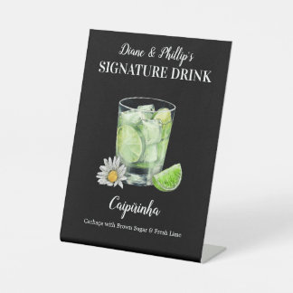 Signe De Table Signature personnalisée Boire Cocktail Caipirinha