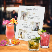 Signe De Table Signature personnalisée Boissons Gold Palm Photo M