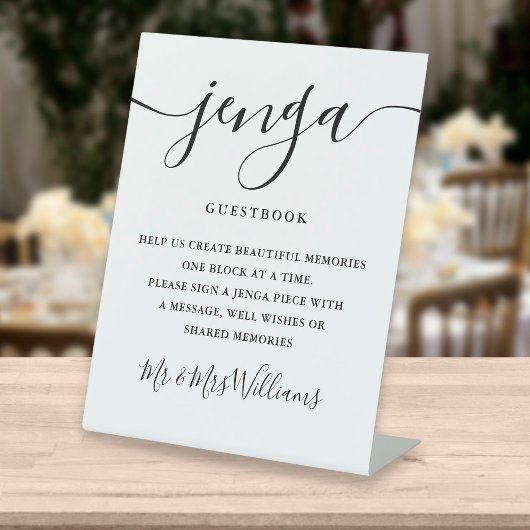 Signe De Table Signature Script Jenga Mariage Guestbook