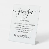 Signe De Table Signature Script Jenga Mariage Guestbook (Recto)