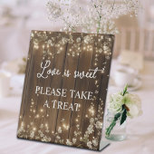 Signe De Table Signature Script Love Is Sweet String Lights Wood
