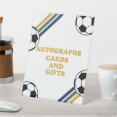 Signe De Table Signatures d'anniversaire de football (In SItu)