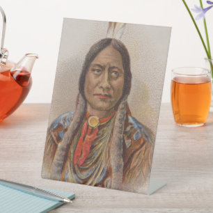 Signe De Table Signaux de fumée : Lakota Indian Chief Sitting Bul