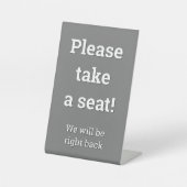 Signe De Table "S'il vous plaît, asseyez-vous !" (Recto)