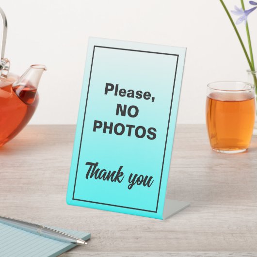 Signe De Table S'il vous plaît pas de photos (In SItu)