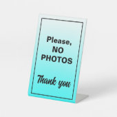 Signe De Table S'il vous plaît pas de photos (Recto)