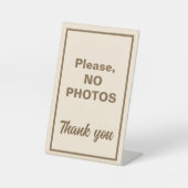 Signe De Table S'il vous plaît pas de photos (Recto)