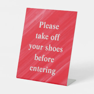 Signe De Table 'S'Il Vous Plaît Retirer Vos Chaussures Avant D'En