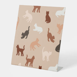 Signe De Table Silhouette de chat