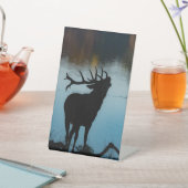 Signe De Table Silhouette d'un cerf à l'aube (In SItu)