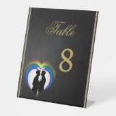 Signe De Table Silhouettes homosexuelles élégantes. (Recto)