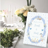 Signe De Table Silly Goose Whimsical Bow Baby Boy Shower