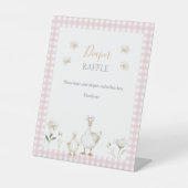 Signe De Table Silly Goose Whimsical Pink Diaper Raffle Douche (Recto)