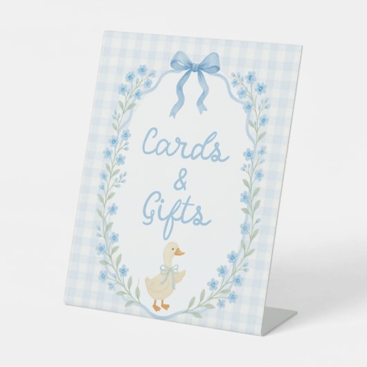 Signe De Table Silly Little Goose Baby Shower Gifts & Cards Table (Recto)