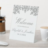 Signe De Table Silver Snowflake Winter Wedding (In SItu)