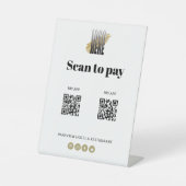 Signe De Table Simple analyse du logo pour payer 2 codes QR Appli (Recto)