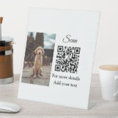 Signe De Table Simple animal name details QR code add text photo (In SItu)