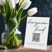 Signe De Table Simple Black Typography Mariage Honeymoon Fund