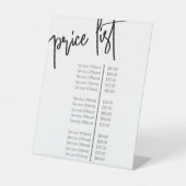 Signe De Table Simple Black White Maquillage Artiste Salon Prix (Recto)