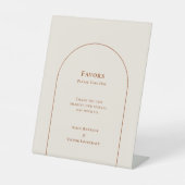 Signe De Table Simple Boho Arch mariage ivoire Faveurs (Recto)