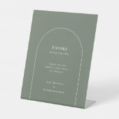 Signe De Table Simple Boho Arch Sage Green Wedding Faveurs (Recto)