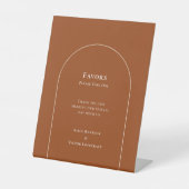 Signe De Table Simple Boho Arch Terracotta Mariage Faveurs (Recto)