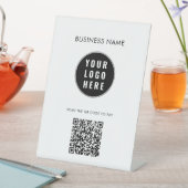 Signe De Table Simple Business Logo Modern QR Code Custom (In SItu)