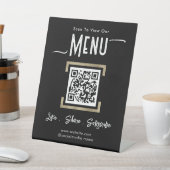Signe De Table Simple Business Menu Connect Piedestal Sign (In SItu)
