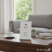 Signe De Table Simple Business  Wifi Password and Network 