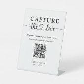 Signe De Table Simple Capture l'Amour Mariage (Recto)